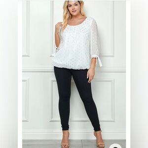 S twelve long sleeve shirt for women size M color white like new